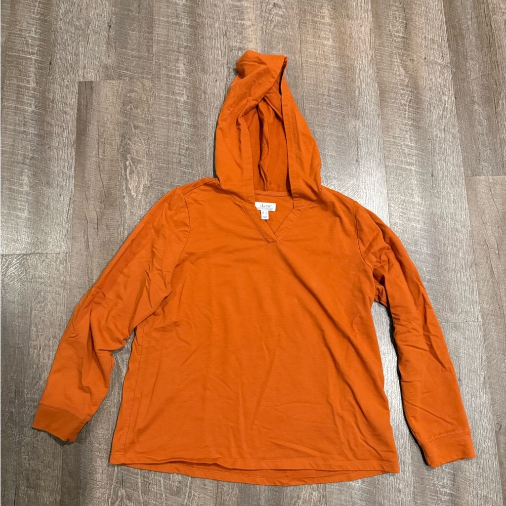 Vibrant Orange Long Sleeve Hoodie for Women